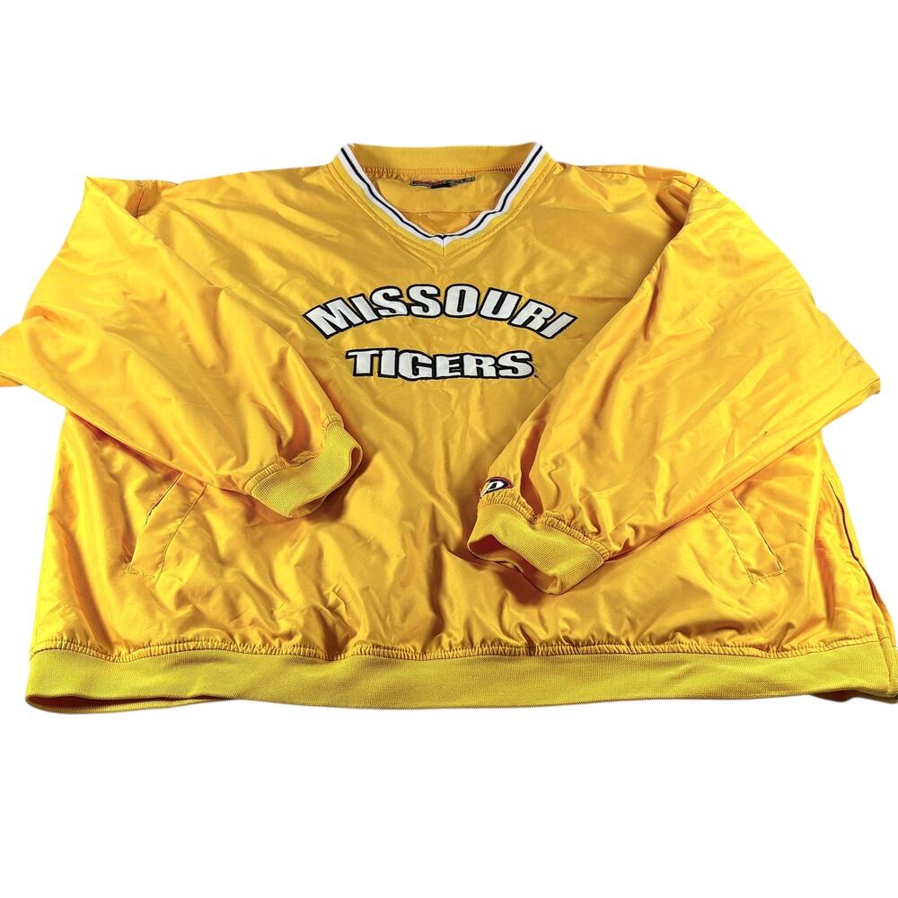 Pro Player University of‎ Missouri Windbreaker Pullover Sz 2XL *FLAWS*